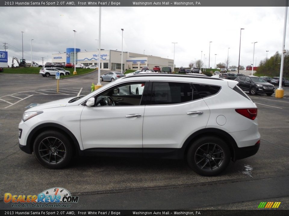 2013 Hyundai Santa Fe Sport 2.0T AWD Frost White Pearl / Beige Photo #5