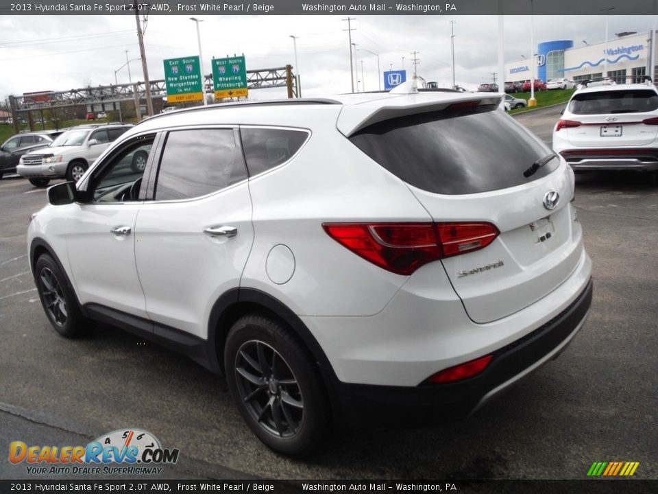 2013 Hyundai Santa Fe Sport 2.0T AWD Frost White Pearl / Beige Photo #6