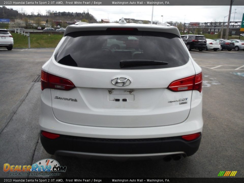 2013 Hyundai Santa Fe Sport 2.0T AWD Frost White Pearl / Beige Photo #7