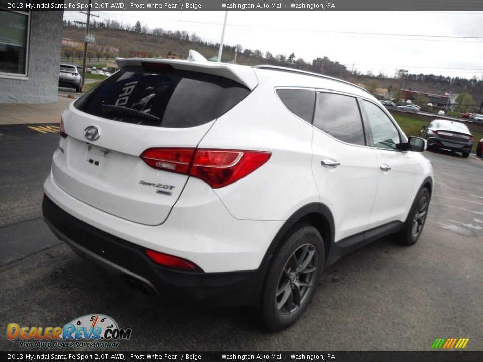 2013 Hyundai Santa Fe Sport 2.0T AWD Frost White Pearl / Beige Photo #8