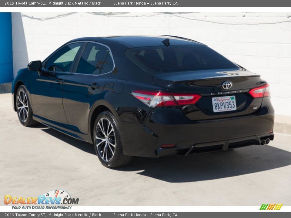 2019 Toyota Camry SE Midnight Black Metallic / Black Photo #2