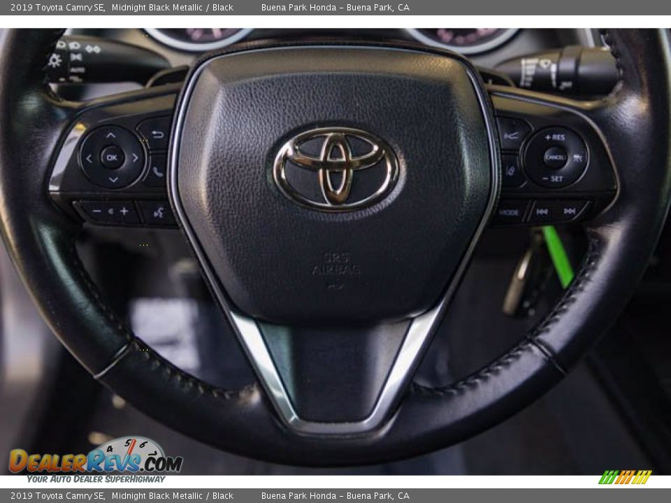 2019 Toyota Camry SE Midnight Black Metallic / Black Photo #15