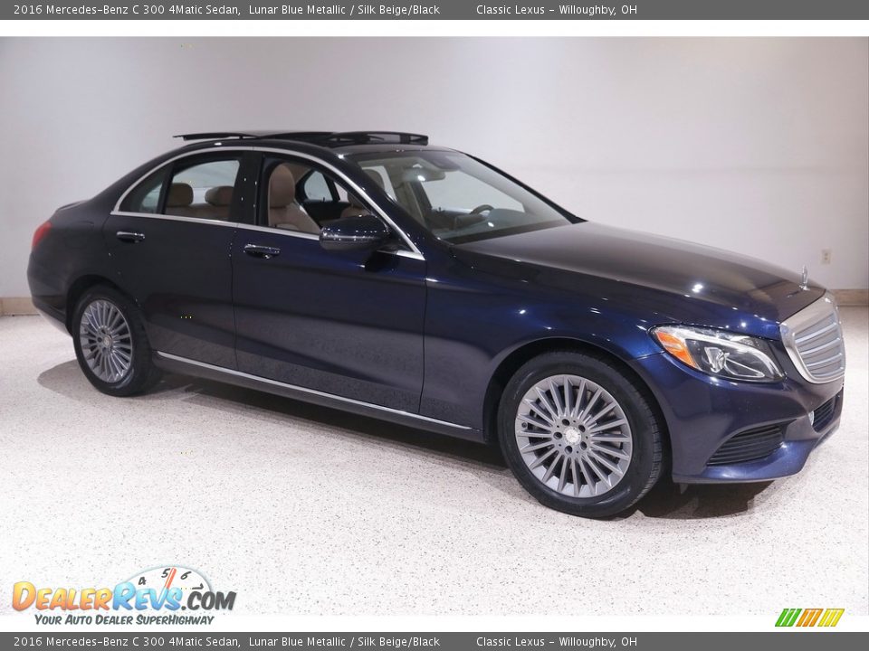 2016 Mercedes-Benz C 300 4Matic Sedan Lunar Blue Metallic / Silk Beige/Black Photo #1