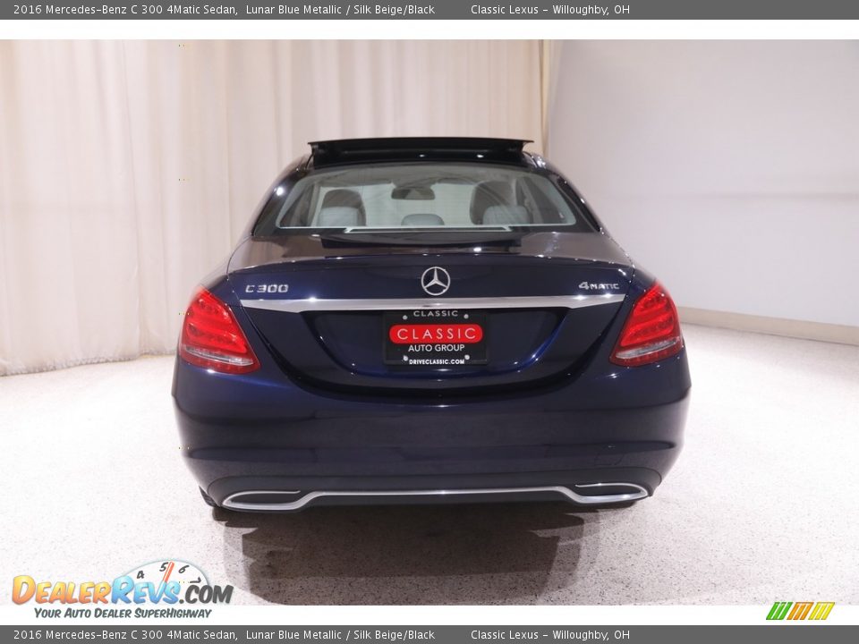 2016 Mercedes-Benz C 300 4Matic Sedan Lunar Blue Metallic / Silk Beige/Black Photo #20