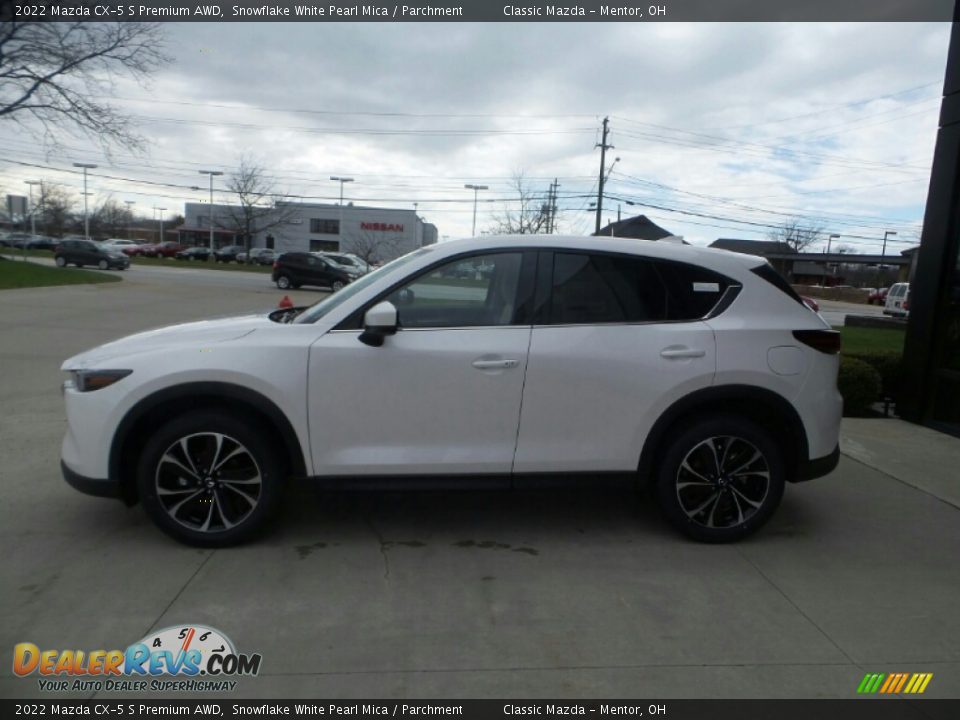 2022 Mazda CX-5 S Premium AWD Snowflake White Pearl Mica / Parchment Photo #6