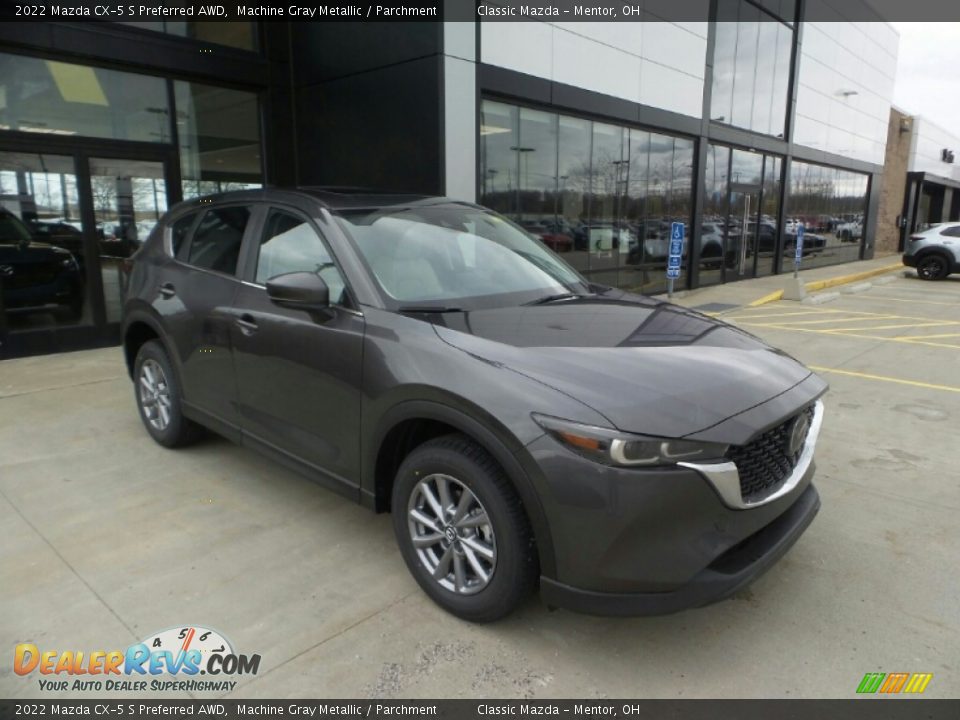 2022 Mazda CX-5 S Preferred AWD Machine Gray Metallic / Parchment Photo #1