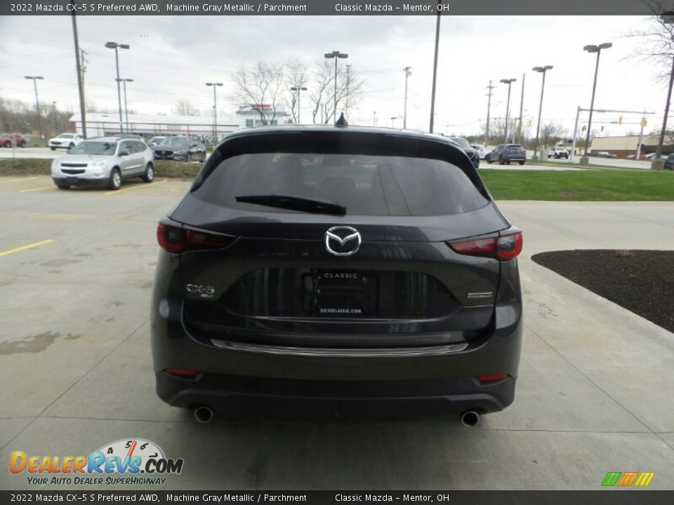 2022 Mazda CX-5 S Preferred AWD Machine Gray Metallic / Parchment Photo #5