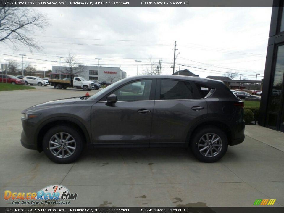 2022 Mazda CX-5 S Preferred AWD Machine Gray Metallic / Parchment Photo #6