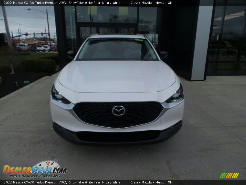 2022 Mazda CX-30 Turbo Premium AWD Snowflake White Pearl Mica / White Photo #2