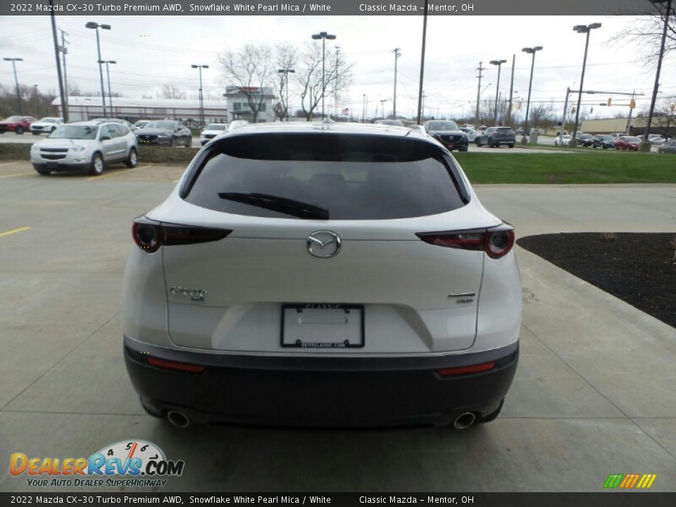 2022 Mazda CX-30 Turbo Premium AWD Snowflake White Pearl Mica / White Photo #5
