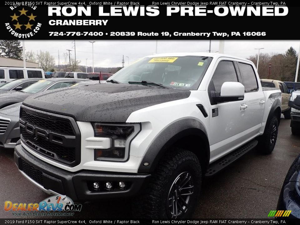 2019 Ford F150 SVT Raptor SuperCrew 4x4 Oxford White / Raptor Black Photo #1