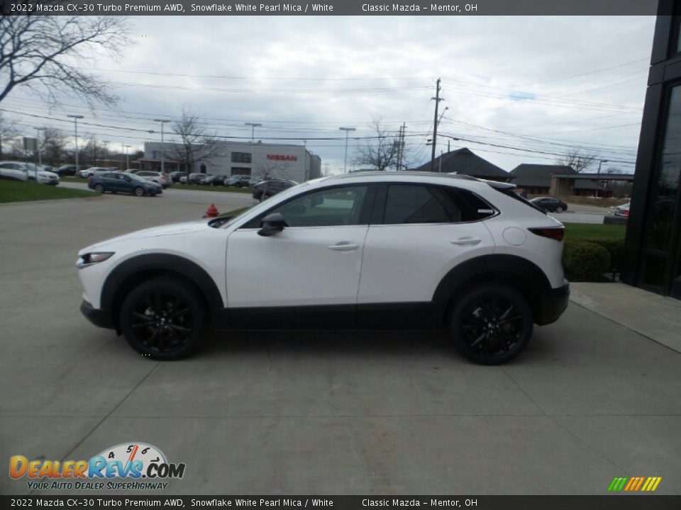 2022 Mazda CX-30 Turbo Premium AWD Snowflake White Pearl Mica / White Photo #6