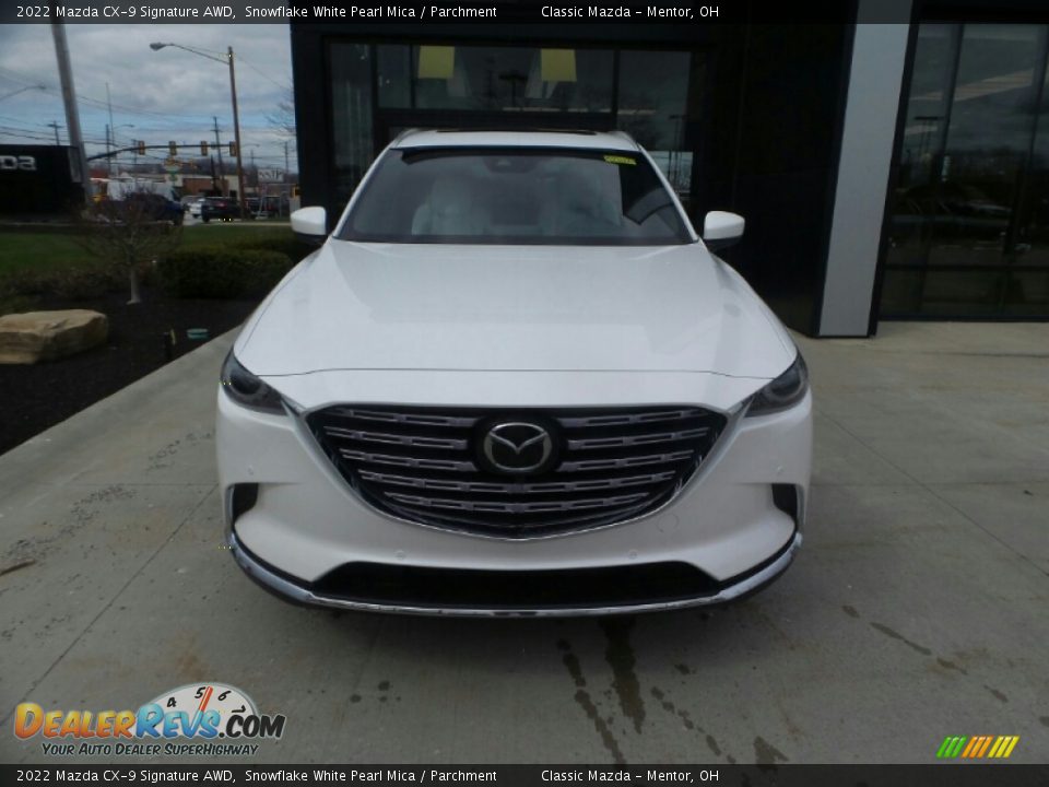 2022 Mazda CX-9 Signature AWD Snowflake White Pearl Mica / Parchment Photo #2