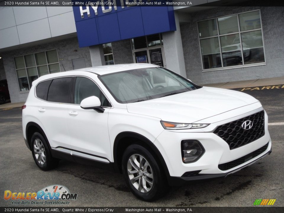 2020 Hyundai Santa Fe SE AWD Quartz White / Espresso/Gray Photo #1