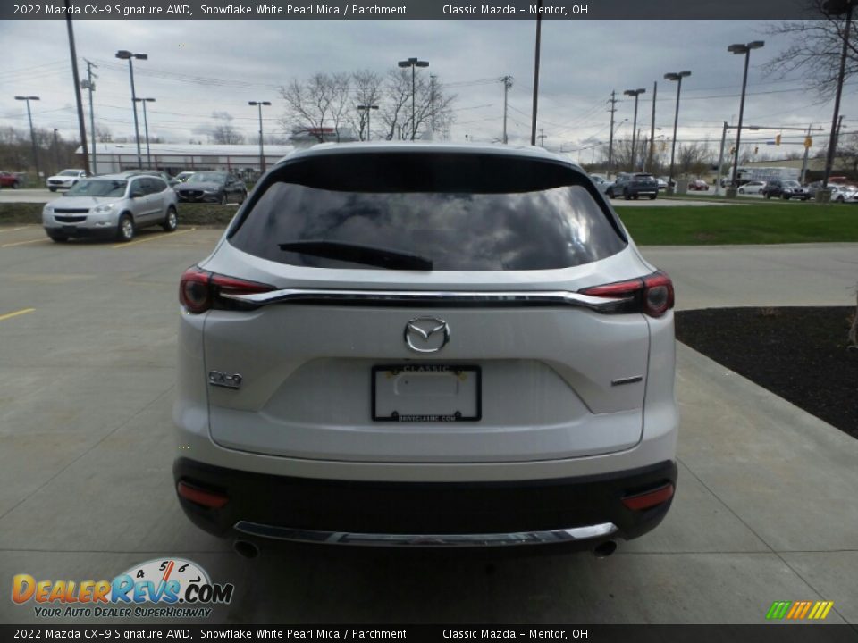2022 Mazda CX-9 Signature AWD Snowflake White Pearl Mica / Parchment Photo #5