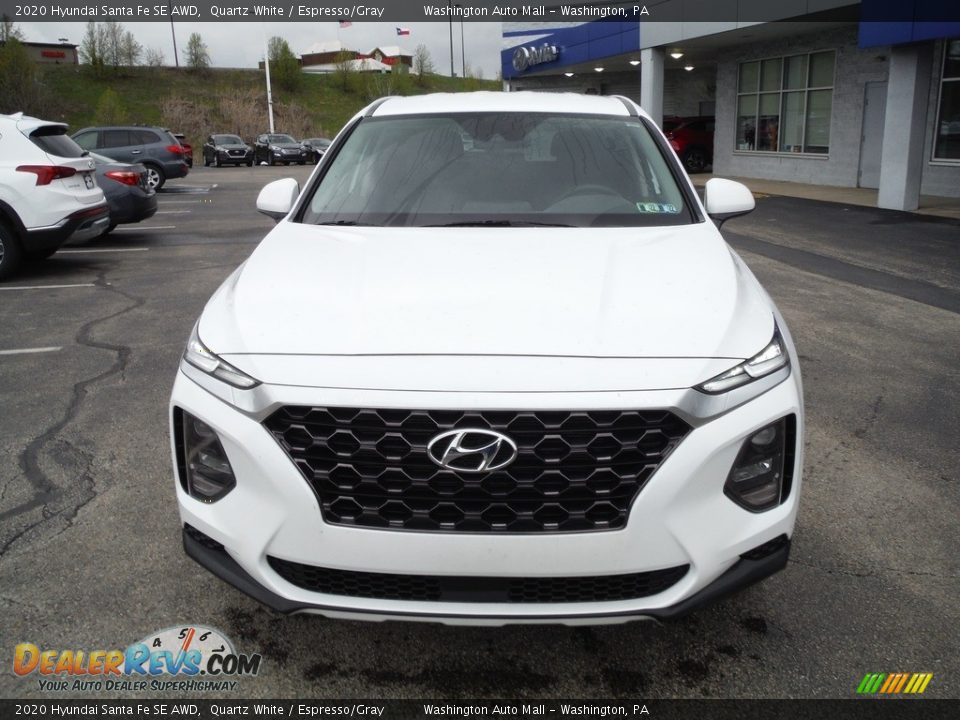 2020 Hyundai Santa Fe SE AWD Quartz White / Espresso/Gray Photo #4