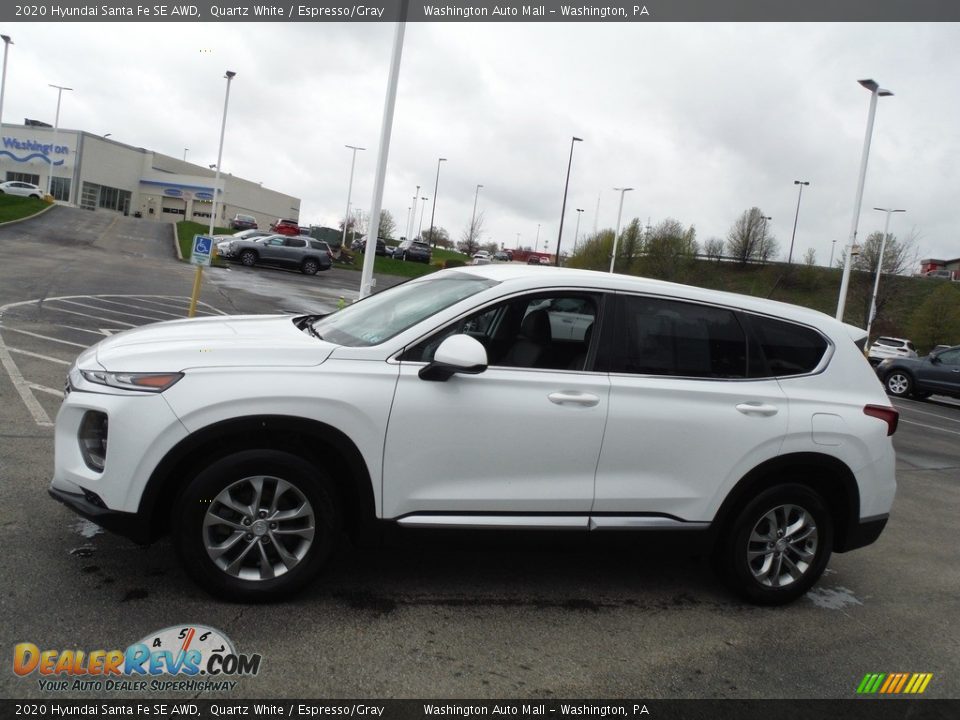 2020 Hyundai Santa Fe SE AWD Quartz White / Espresso/Gray Photo #6