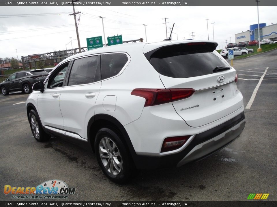 2020 Hyundai Santa Fe SE AWD Quartz White / Espresso/Gray Photo #7