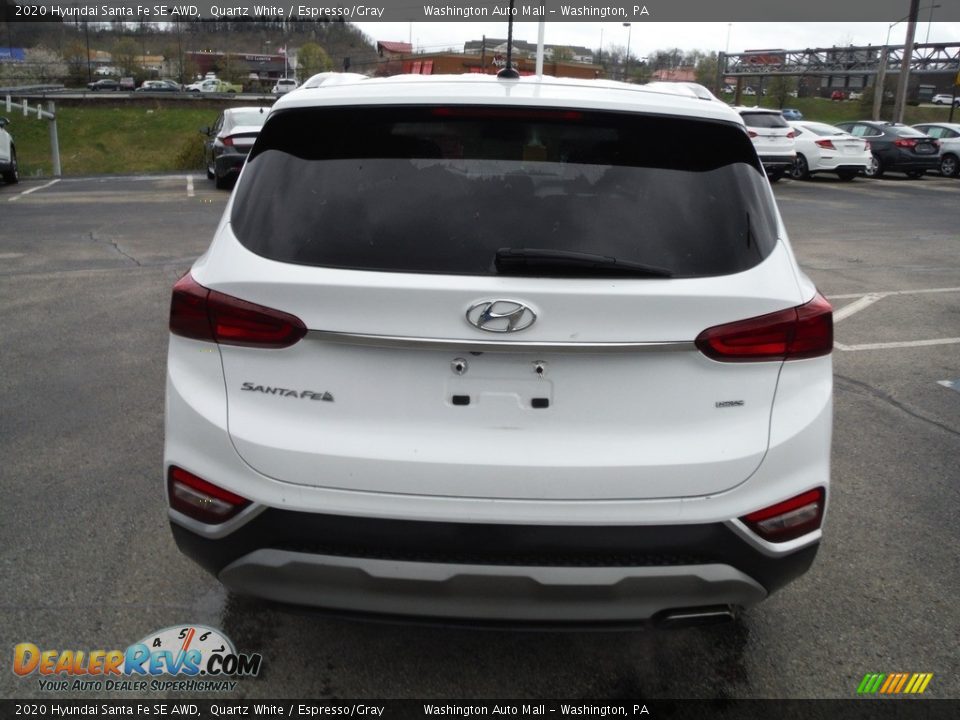 2020 Hyundai Santa Fe SE AWD Quartz White / Espresso/Gray Photo #8