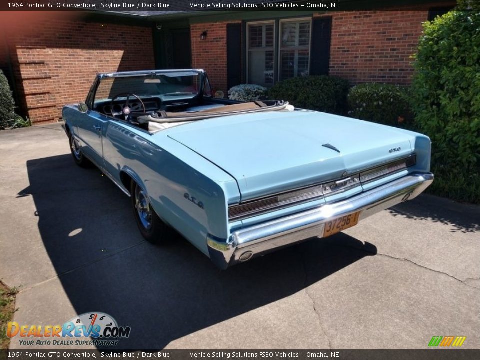 1964 Pontiac GTO Convertible Skyline Blue / Dark Blue Photo #5