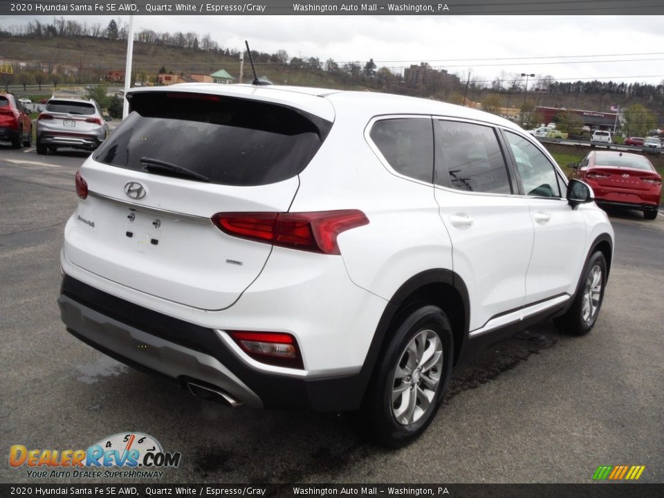 2020 Hyundai Santa Fe SE AWD Quartz White / Espresso/Gray Photo #9