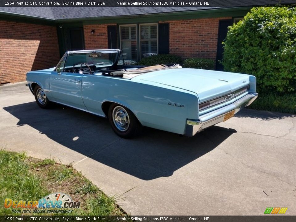 1964 Pontiac GTO Convertible Skyline Blue / Dark Blue Photo #6