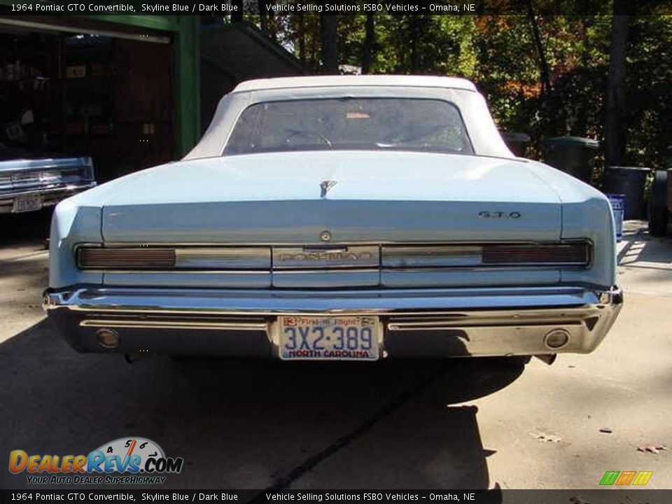 1964 Pontiac GTO Convertible Skyline Blue / Dark Blue Photo #12