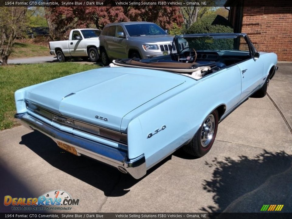 1964 Pontiac GTO Convertible Skyline Blue / Dark Blue Photo #14