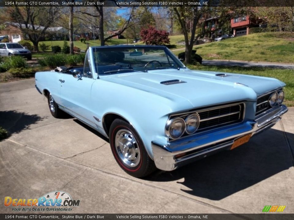 Skyline Blue 1964 Pontiac GTO Convertible Photo #15