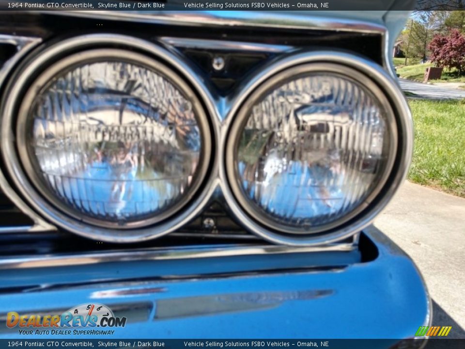 1964 Pontiac GTO Convertible Skyline Blue / Dark Blue Photo #17