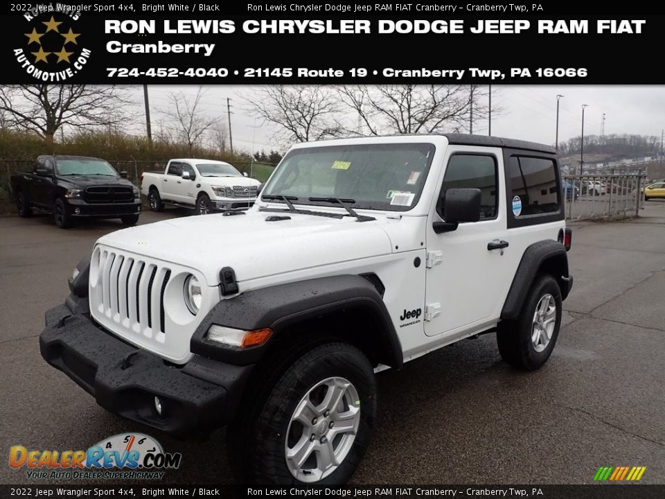 2022 Jeep Wrangler Sport 4x4 Bright White / Black Photo #1