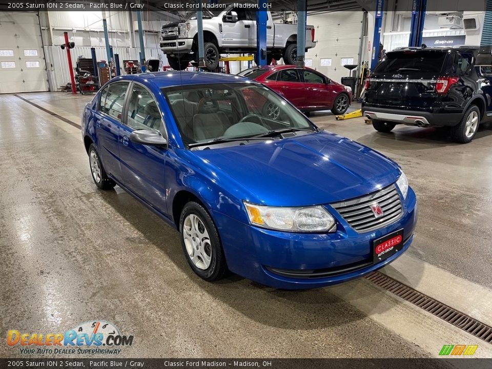 2005 Saturn ION 2 Sedan Pacific Blue / Gray Photo #3
