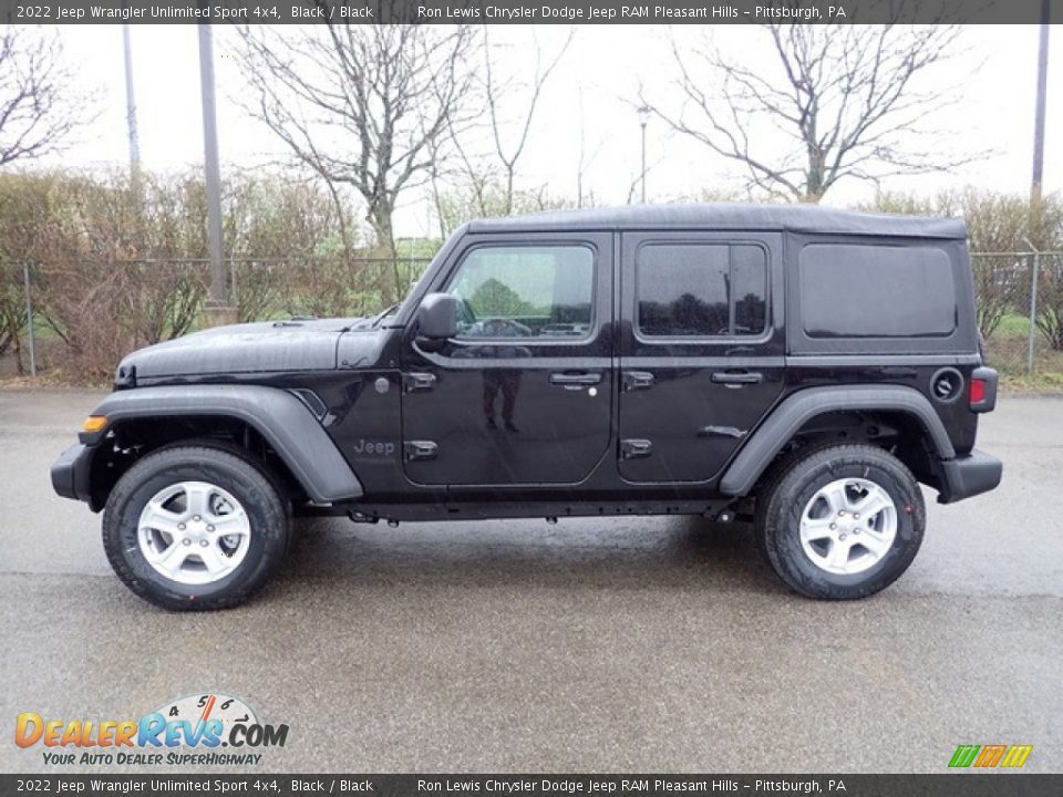 2022 Jeep Wrangler Unlimited Sport 4x4 Black / Black Photo #2