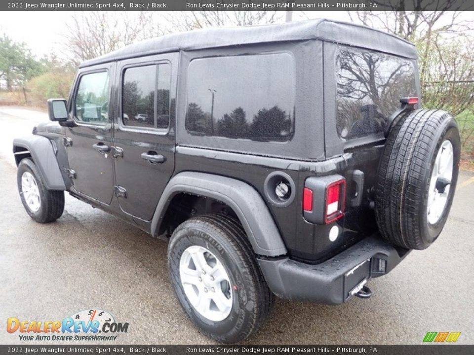 2022 Jeep Wrangler Unlimited Sport 4x4 Black / Black Photo #3