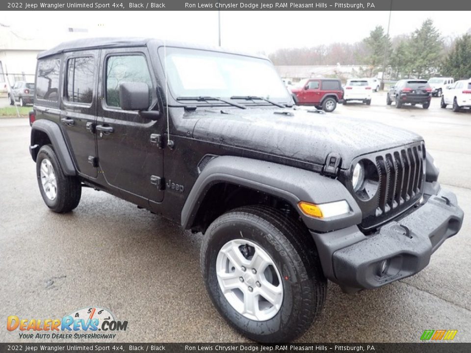 2022 Jeep Wrangler Unlimited Sport 4x4 Black / Black Photo #7