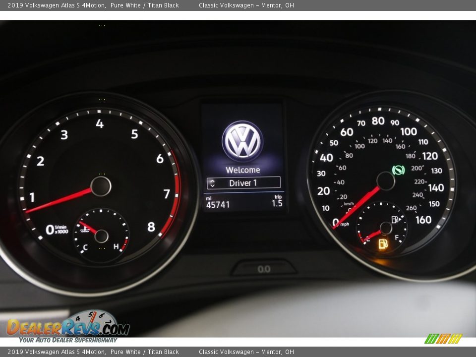 2019 Volkswagen Atlas S 4Motion Gauges Photo #8