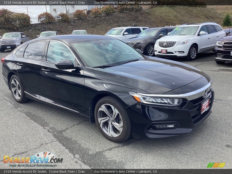 2018 Honda Accord EX Sedan Crystal Black Pearl / Gray Photo #1