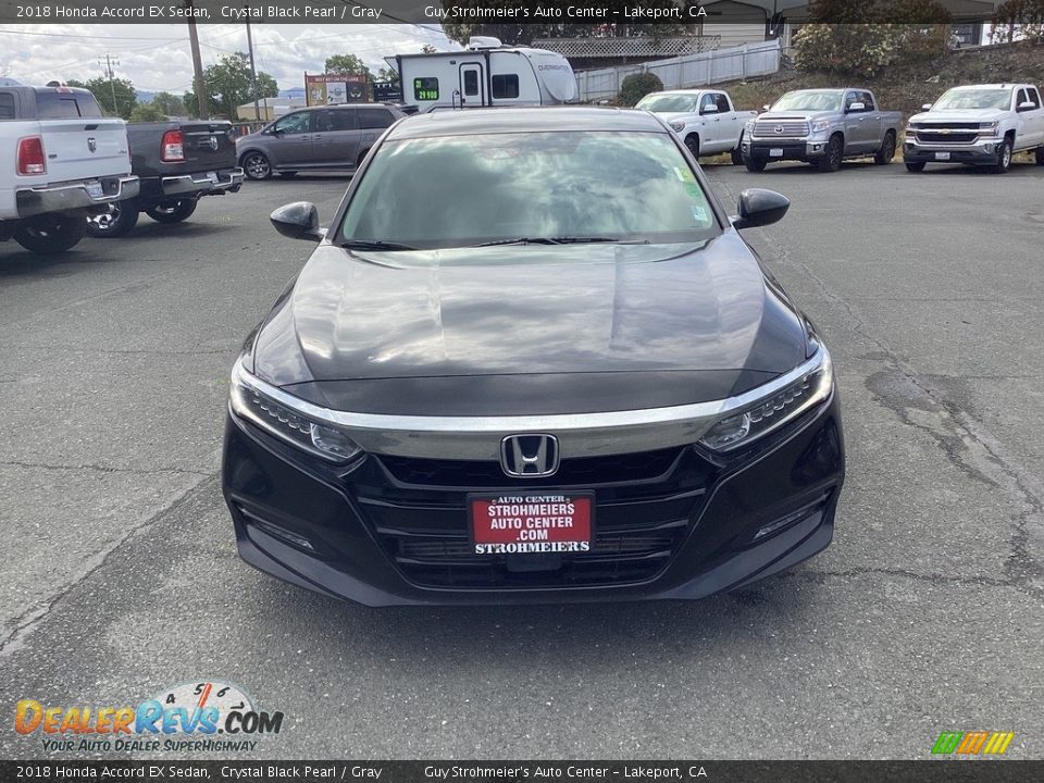 2018 Honda Accord EX Sedan Crystal Black Pearl / Gray Photo #2