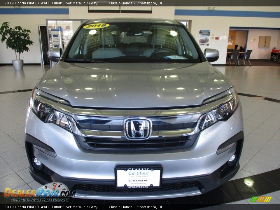 2019 Honda Pilot EX AWD Lunar Silver Metallic / Gray Photo #2