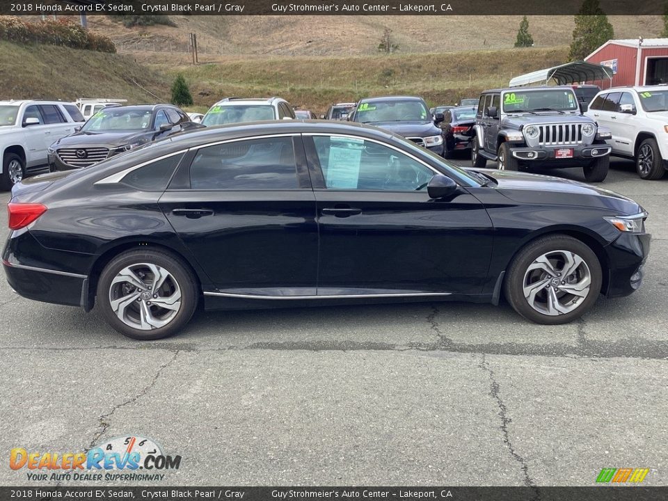 2018 Honda Accord EX Sedan Crystal Black Pearl / Gray Photo #4