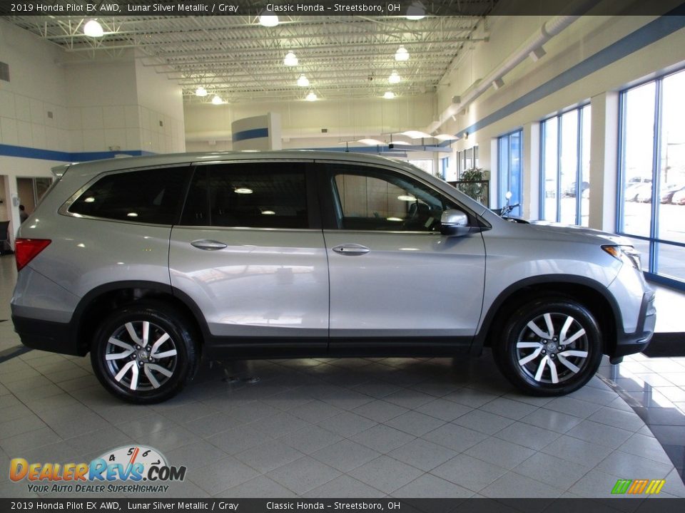 2019 Honda Pilot EX AWD Lunar Silver Metallic / Gray Photo #4