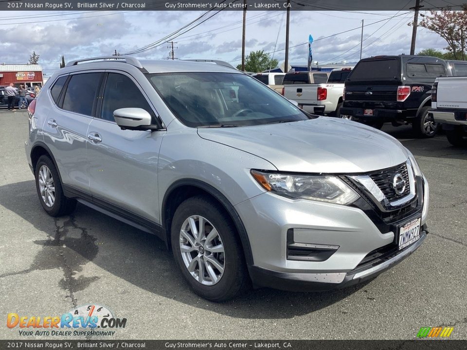 2017 Nissan Rogue SV Brilliant Silver / Charcoal Photo #1