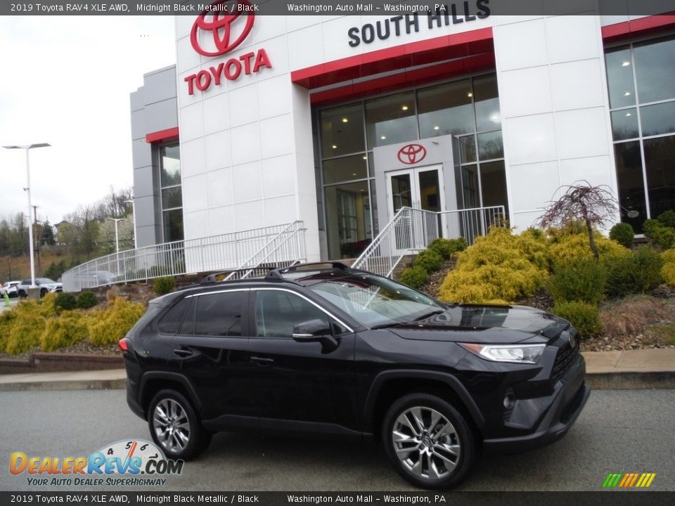 2019 Toyota RAV4 XLE AWD Midnight Black Metallic / Black Photo #2