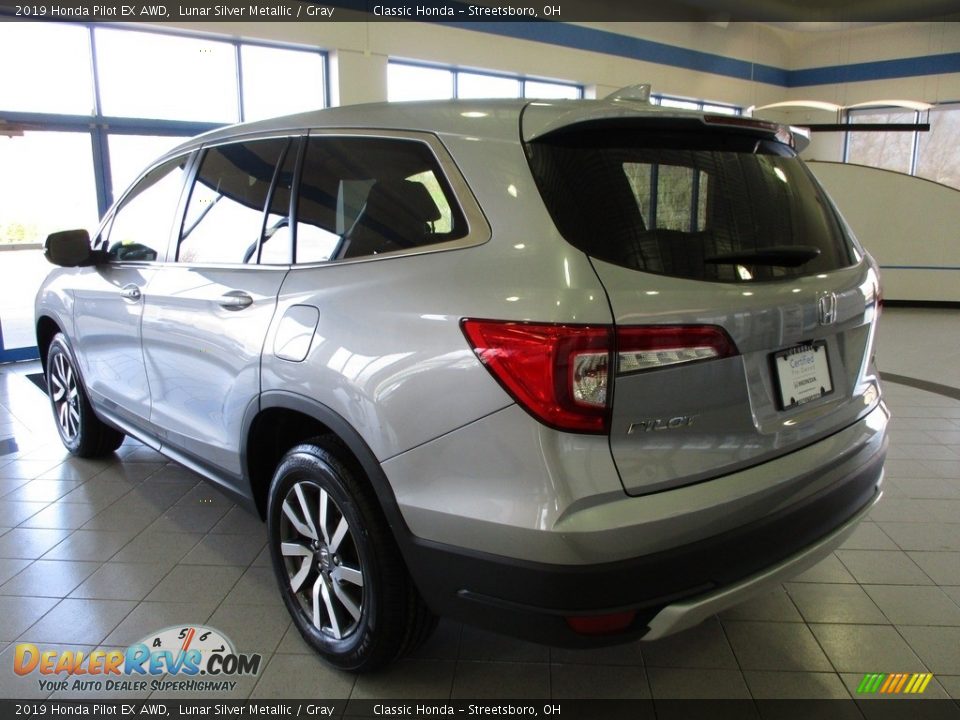 2019 Honda Pilot EX AWD Lunar Silver Metallic / Gray Photo #9