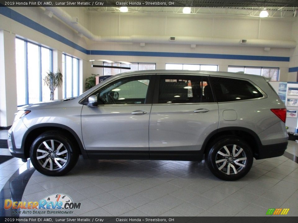 2019 Honda Pilot EX AWD Lunar Silver Metallic / Gray Photo #10