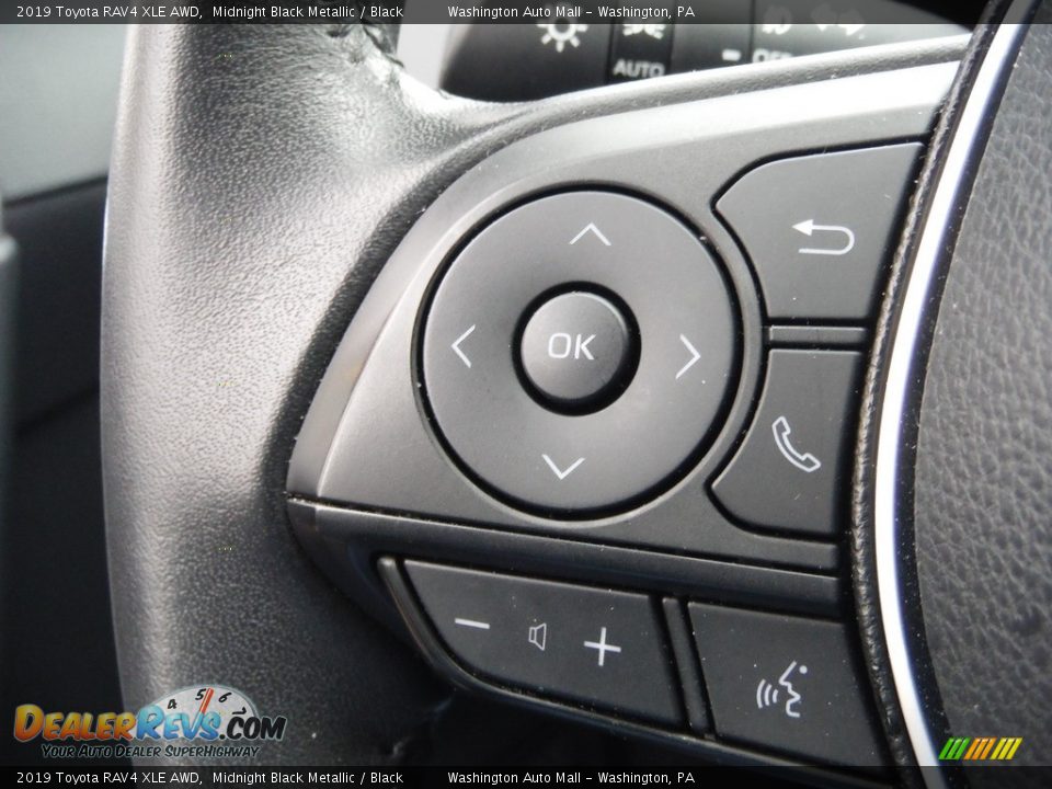 2019 Toyota RAV4 XLE AWD Midnight Black Metallic / Black Photo #10