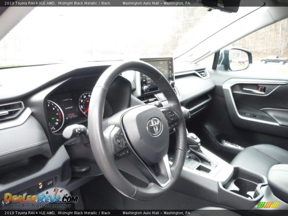 2019 Toyota RAV4 XLE AWD Midnight Black Metallic / Black Photo #22