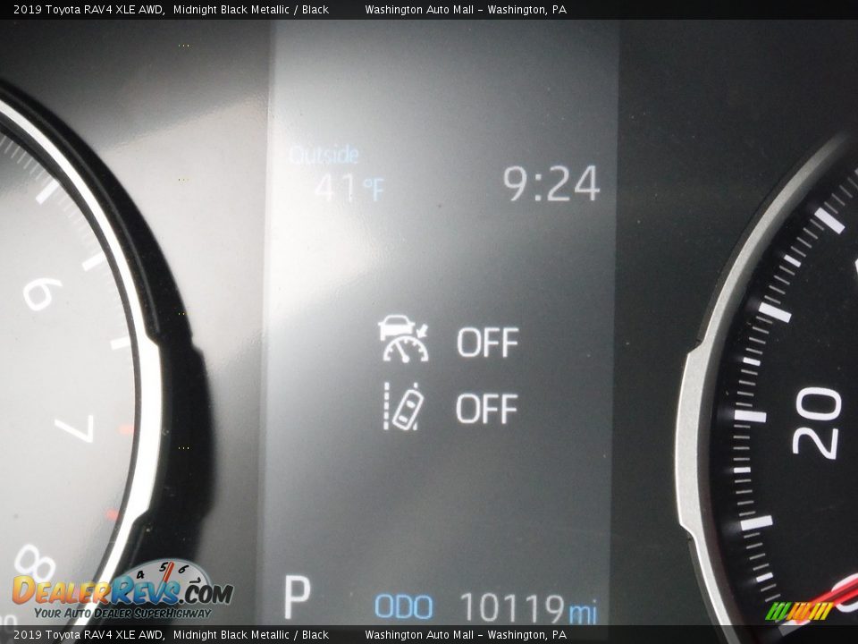 2019 Toyota RAV4 XLE AWD Midnight Black Metallic / Black Photo #35