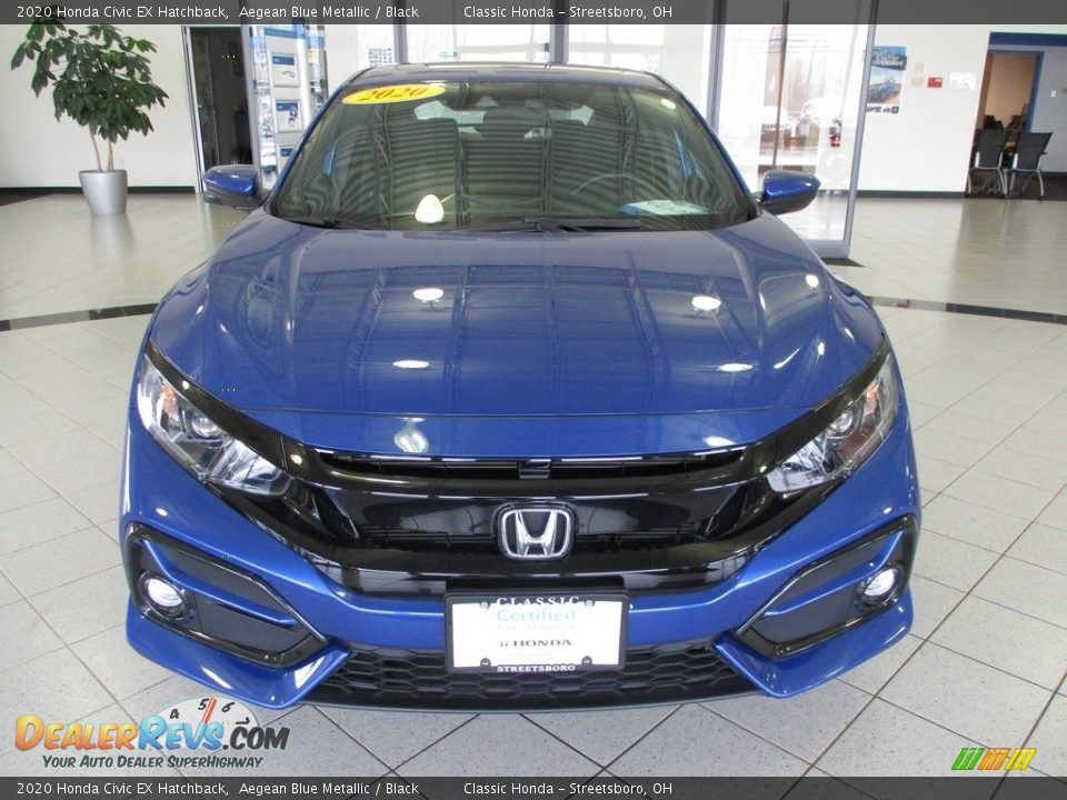 2020 Honda Civic EX Hatchback Aegean Blue Metallic / Black Photo #2