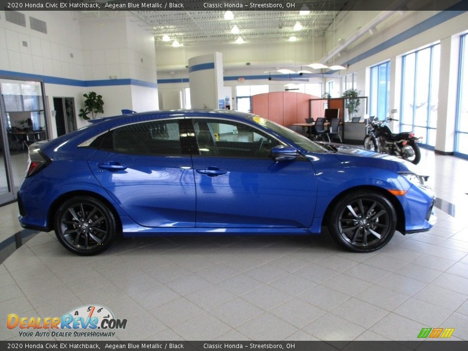 2020 Honda Civic EX Hatchback Aegean Blue Metallic / Black Photo #4